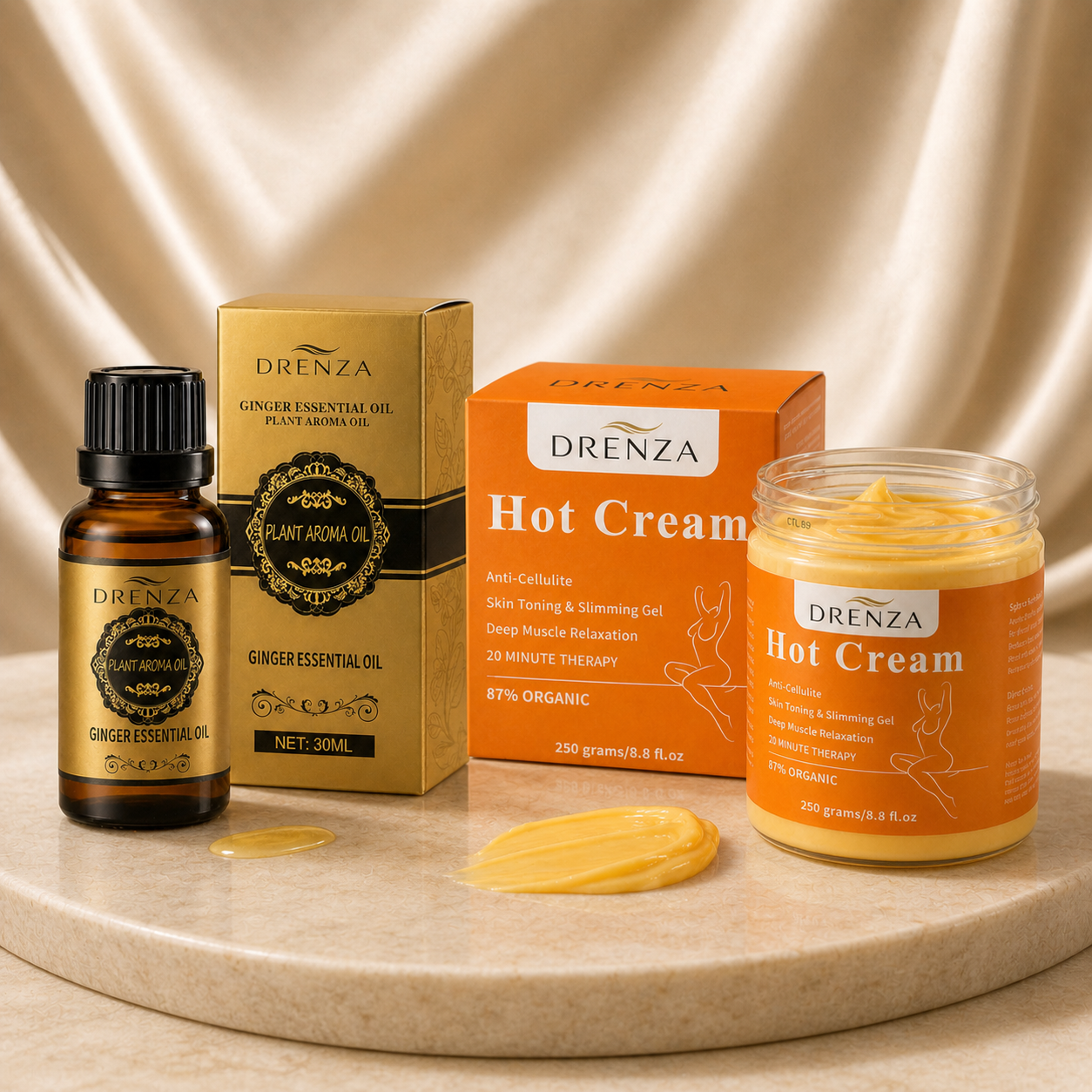 1  Aceite de Jengibre + 1 Gel Anticelulítico (28% OFF)